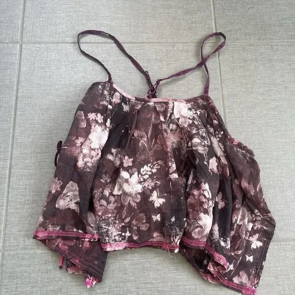 FREE PEOPLE Forget Me Not Cotton Blend Short Pajamas Medium NEW Lounge Floral